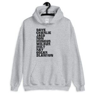 Influential Jazz Bassists List Unisex Hoodie (dark design)