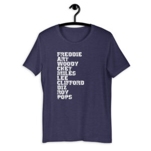Influential Jazz Trumpet List Short-Sleeve Unisex T-Shirt (light design)
