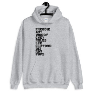 Influential Jazz Trumpet List Unisex Hoodie (dark design)