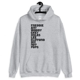 Influential Jazz Trumpet List Unisex Hoodie (dark design)