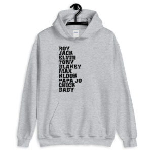 Influential Jazz Drummers List Unisex Hoodie (dark design)