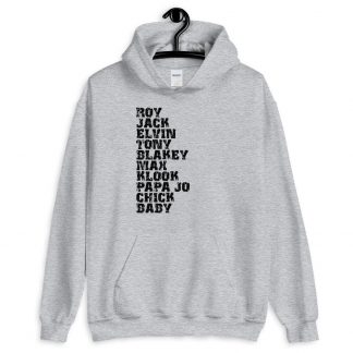 Influential Jazz Drummers List Unisex Hoodie (dark design)