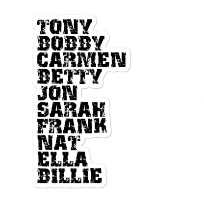 Influential Jazz Vocalists List Bubble-Free Stickers