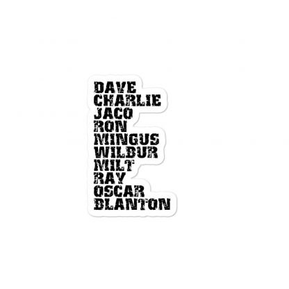 Influential Jazz Bassists List Bubble-Free Stickers - Image 2