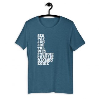 Influential Jazz Guitarists List Short-Sleeve Unisex T-Shirt (light design)