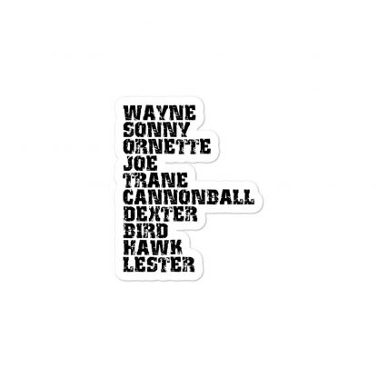 Influential Jazz Saxophone List Bubble-free stickers - Image 2