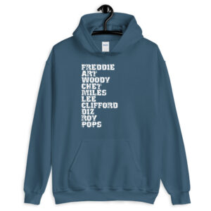 Influential Jazz Trumpet List Unisex Hoodie (light design)