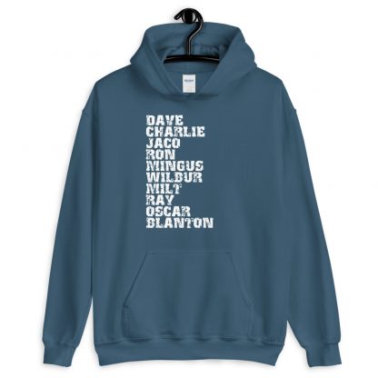 Influential Jazz Bassists List Unisex Hoodie (light design) - Image 5