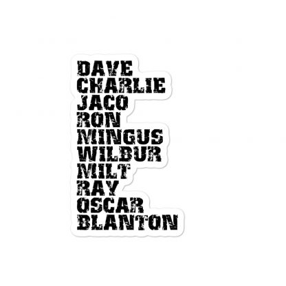 Influential Jazz Bassists List Bubble-Free Stickers - Image 3