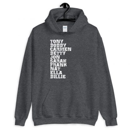 Influential Jazz Vocalists List Unisex Hoodie (light design) - Image 3