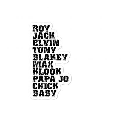 Influential Jazz Drummers List Bubble-Free Stickers - Image 3