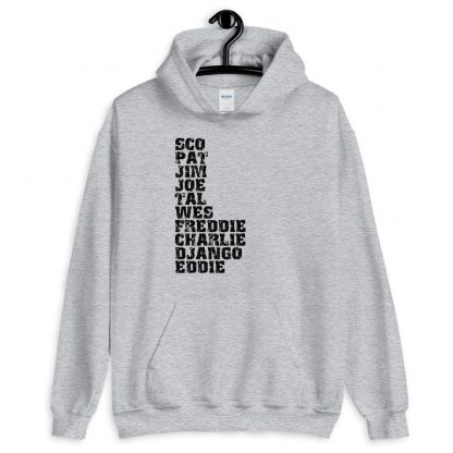 Influential Jazz Guitarists List Unisex Hoodie (dark design)