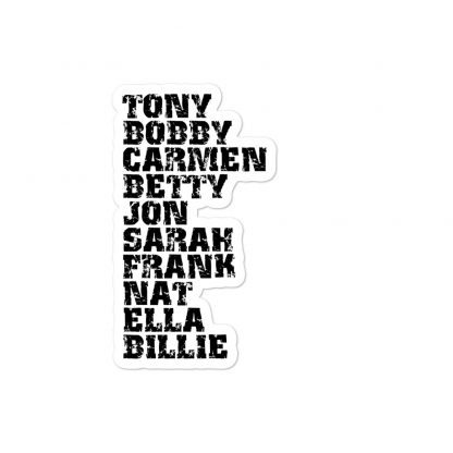 Influential Jazz Vocalists List Bubble-Free Stickers - Image 3