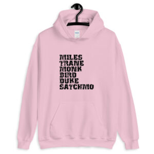 Influential Jazz Icons List Unisex Hoodie (dark design)