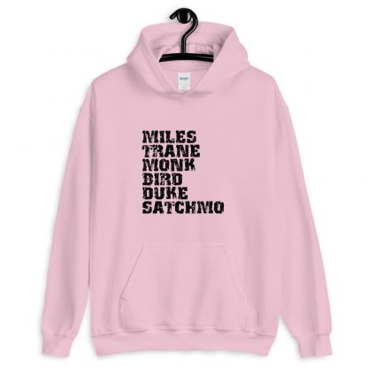 Influential Jazz Icons List Unisex Hoodie (dark design)