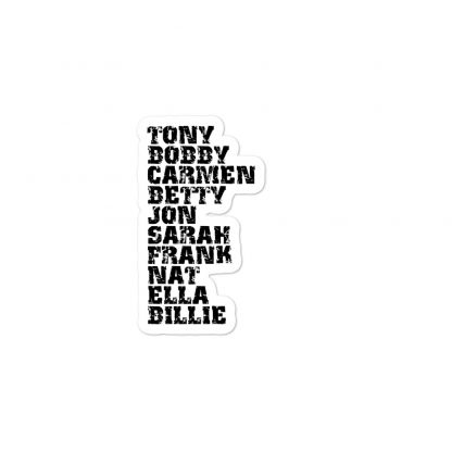 Influential Jazz Vocalists List Bubble-Free Stickers - Image 2