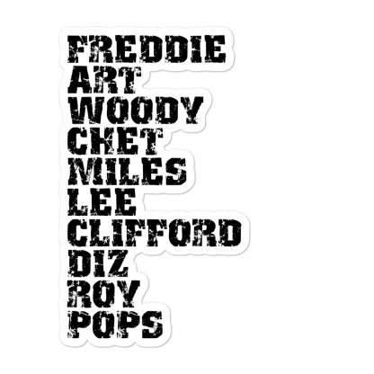 Influential Jazz Trumpet List Bubble-Free Stickers