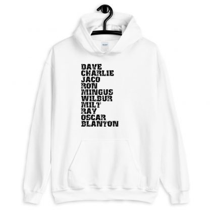 Influential Jazz Bassists List Unisex Hoodie (dark design) - Image 2