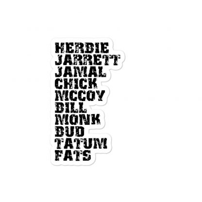 Influential Jazz Pianists List Bubble-Free Stickers - Image 3