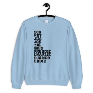 Influential Jazz Guitarists List Unisex Sweatshirt (dark design)