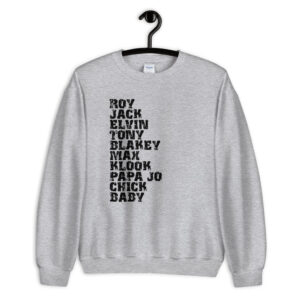 Influential Jazz Drummers List Unisex Sweatshirt (dark design)