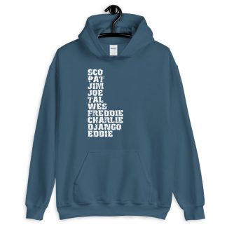 Influential Jazz Guitarists List Unisex Hoodie (light design)