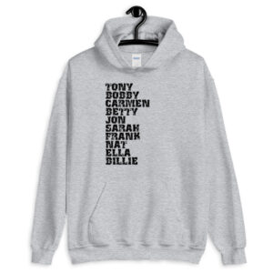 Influential Jazz Vocalists List Unisex Hoodie (dark design)