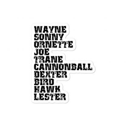 Influential Jazz Saxophone List Bubble-free stickers - Image 3