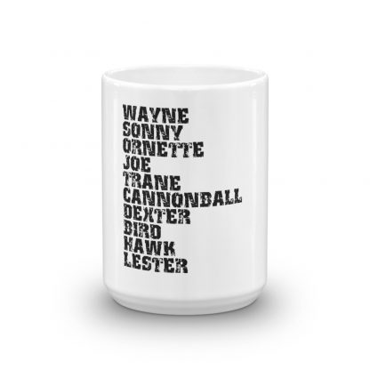 Influential Jazz Saxophone List Mug