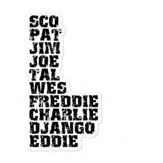 Influential Jazz Guitarists List Bubble-Free Stickers