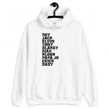 Influential Jazz Drummers List Unisex Hoodie (dark design) - Image 2