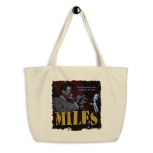 Miles Davis Jazz Wisdom Large Organic Tote Bag