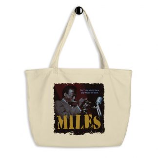 Miles Davis Jazz Wisdom Large Organic Tote Bag
