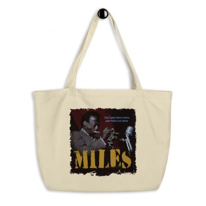 Miles Davis Jazz Wisdom Large Organic Tote Bag