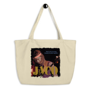 Jaco Pastorius Jazz Wisdom Large Organic Tote Bag