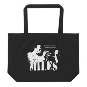 Miles Davis Jazz Wisdom Large Organic Tote Bag (1-color)