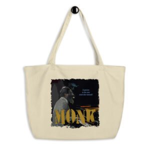Thelonious Monk Jazz Wisdom Large Organic Tote Bag