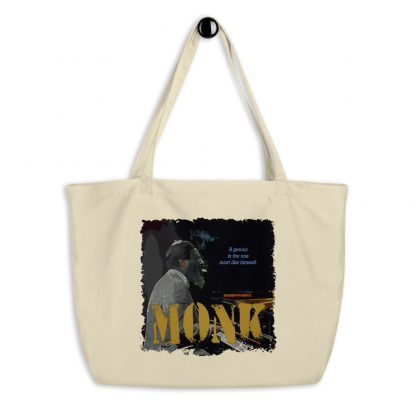 Thelonious Monk Jazz Wisdom Large Organic Tote Bag