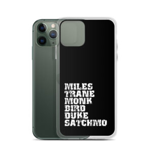 Influential Jazz Icons List iPhone Case (light design)