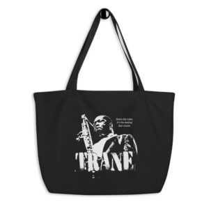John Coltrane Jazz Wisdom Large Organic Tote Bag (1-color)