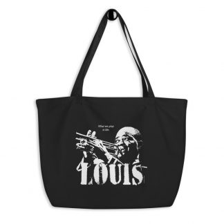 Louis Armstrong Jazz Wisdom Large Organic Tote Bag (1-color)