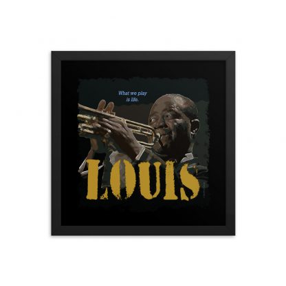 Louis Armstrong Jazz Wisdom Framed Matte Poster - Image 4