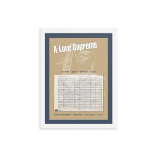 John Coltrane A Love Supreme Manuscript Framed Luster Poster