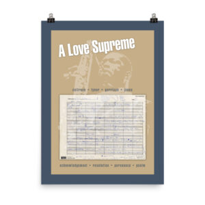 John Coltrane A Love Supreme Manuscript Matte Poster