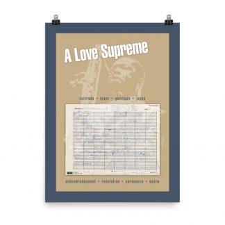 John Coltrane A Love Supreme Manuscript Matte Poster