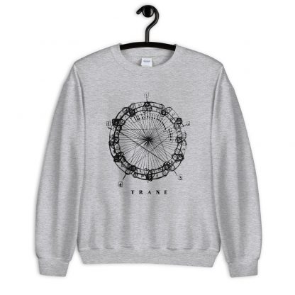Coltrane Harmony Mandala Unisex Sweatshirt (dark design) - Image 2