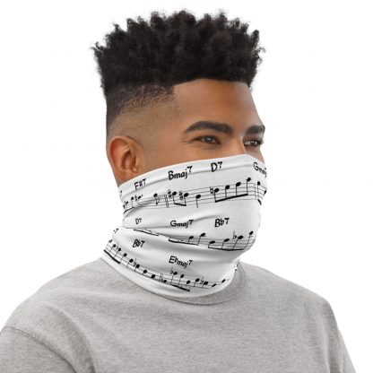 Coltrane Solo on Giant Steps Neck Gaiter (dark design) - Image 2