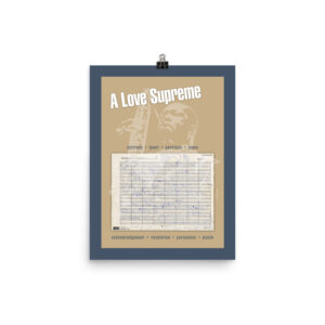 John Coltrane A Love Supreme Manuscript Luster Poster