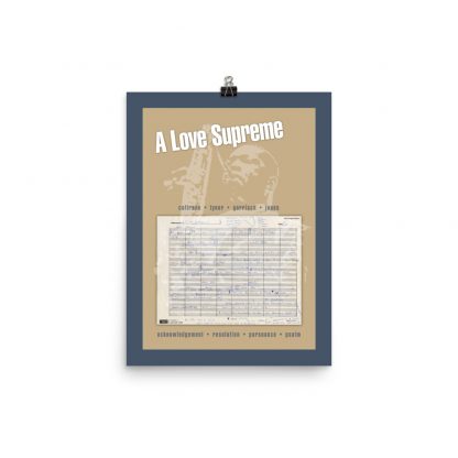 John Coltrane A Love Supreme Manuscript Luster Poster