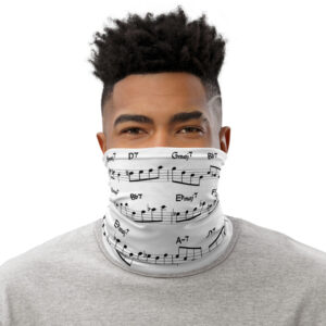 Coltrane Solo on Giant Steps Neck Gaiter (dark design)